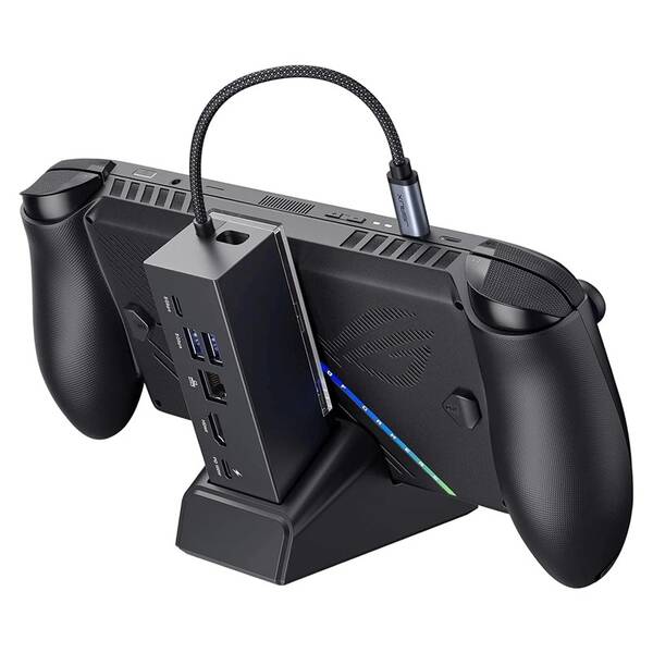 Dokovacia stanica JSAUX 7v1 RGB Cooling for Handheld čierna

