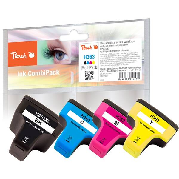 Cartridge Peach HP 363, MultiPack, 1x34, 3x12 ml - CMYK 

