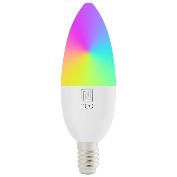 Inteligentná žiarovka IMMAX NEO SMART LED E14 6W RGB+CCT farebná a biela, stmievateľná, WiFi 

