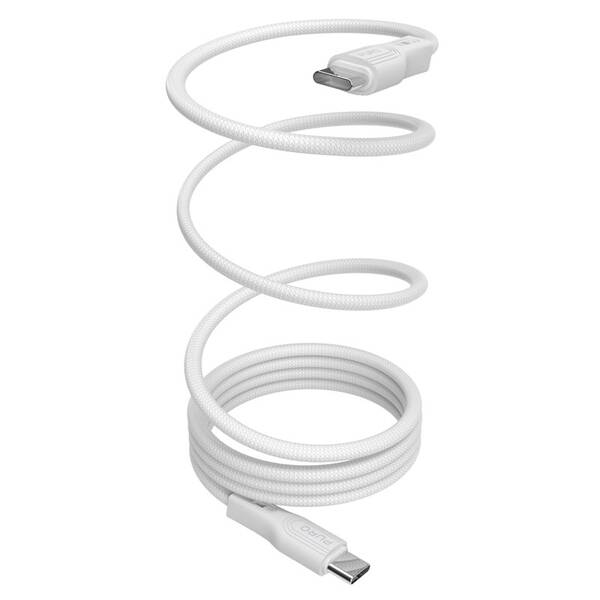 Kábel Puro USB-C/USB-C, magnetický, 60 W, 1 m biely

