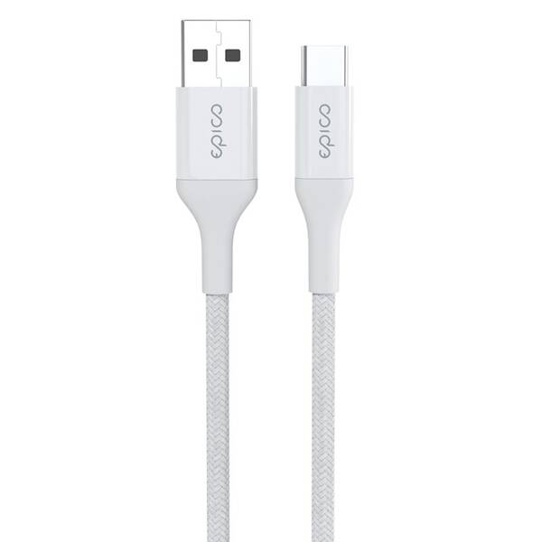 Kábel Epico USB-A/USB-C, PD 18 W, 0,3 m biely

