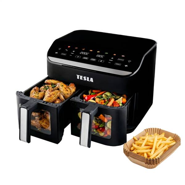 Fritéza teplovzdušná Tesla DualHeat QD464 XXL čierna

