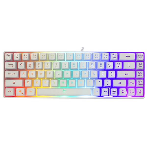 Klávesnica White Shark RONIN, US layout biela

