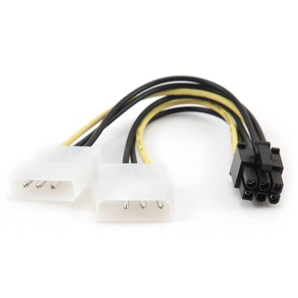Kábel Gembird redukcia - rozdvojka napájania 1x 5,25” na PCIe (6pin) 

