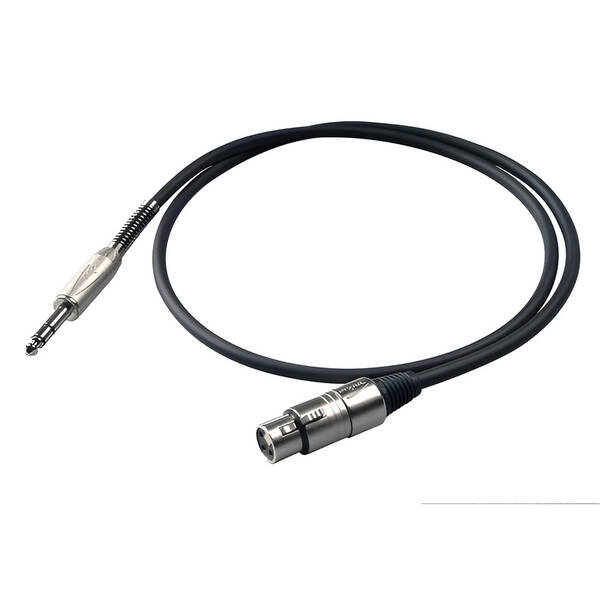 Kábel Proel XLR/6,3mm Jack, F/M, bulk, 5m čierny

