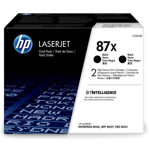 Toner HP 87X, 2x 18 000 strán, 2-pack čierny

