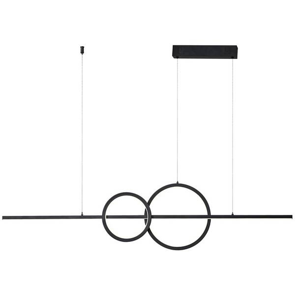 Závesné svietidlo IMMAX NEO LITE RONDAS SMART 131cm 56W s podporou BEACON, Wi-Fi, TUYA čierne

