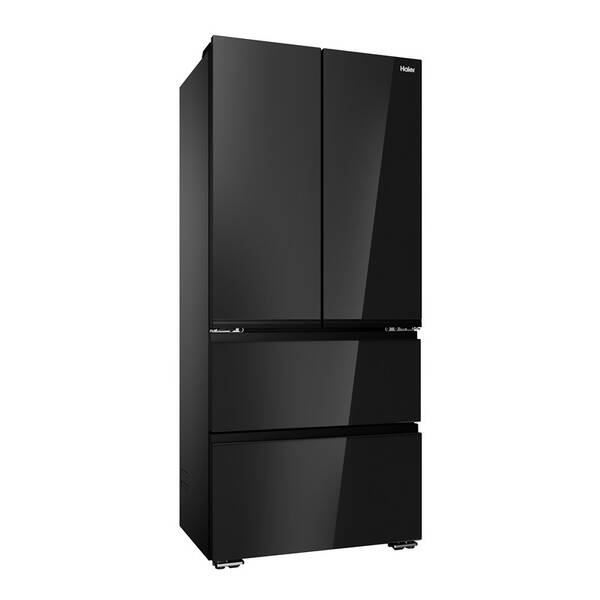 Americká chladnička Haier HFKR7819DNGB čierna/sklo

