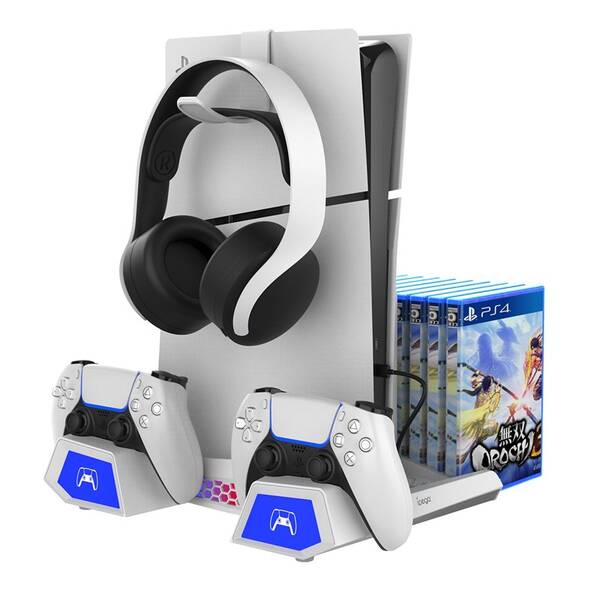 Dokovacia stanica iPega P5S023 RGB s chladením pre PS5/PS5 Slim biela

