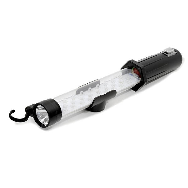 Lampáš Compass montážní 27+7LED nabíjecí 12/220V s magnetem 


