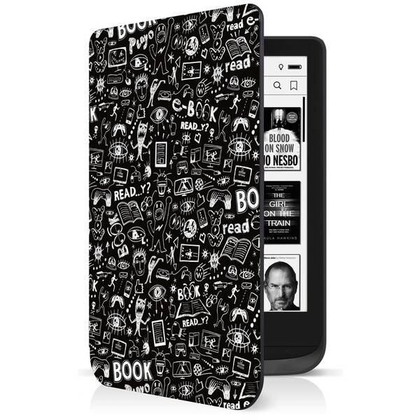Puzdro pre čítačku e-kníh Connect IT Doodle pre PocketBook 616/627/632 (Basic Lux 4, Touch Lux 5, Touch HD3) čierne/biele

