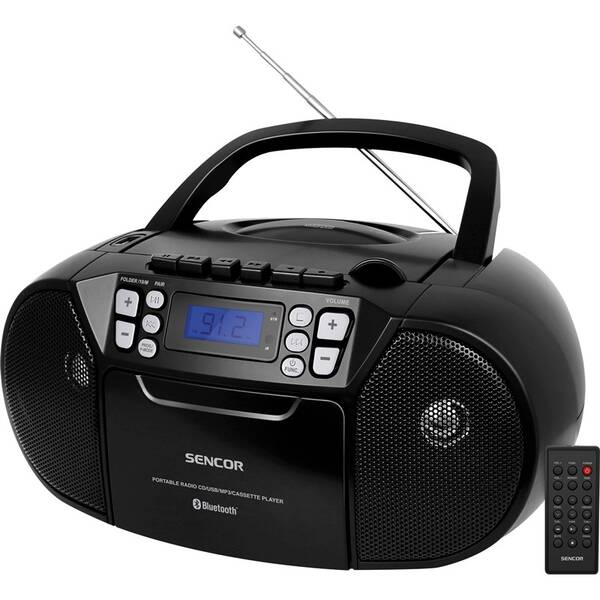 Rádiomagnetofón s CD Sencor SPT 3907 B čierny

