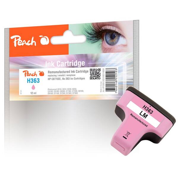 Cartridge Peach HP 363, 12 ml - svetlo purpurová 

