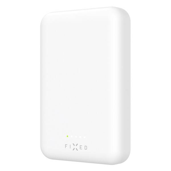 Powerbank FIXED MagZen s bezdrôtovým nabíjaním a podporou Magsafe, 6 000 mAh biely

