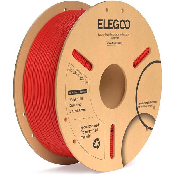 Tlačová struna (filament) Elegoo PLA+ 1,75mm červený

