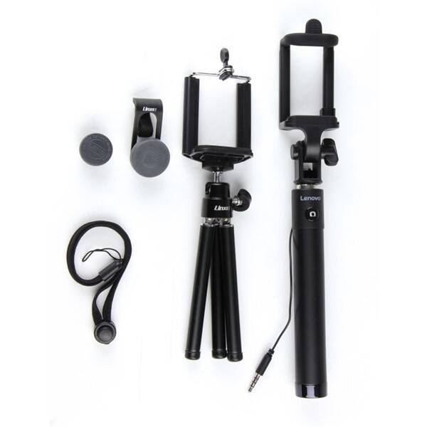 Selfie tyč Lenovo set trojnožka,selfie tyč,čočky 

