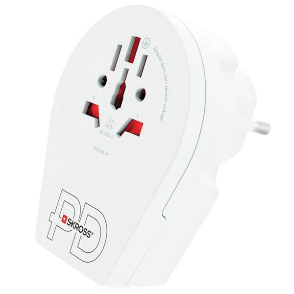 Cestovný adaptér SKROSS Europe USB C20PD pre cudzincov v SR, USB-C, PD 20W 

