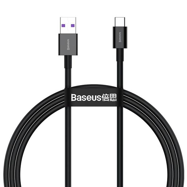 Kábel Baseus Superior USB/USB-C, 6A, 66W, 1m čierny

