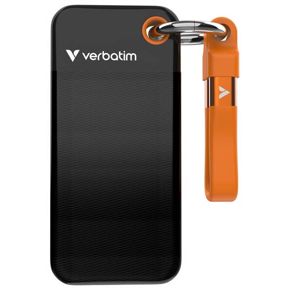 SSD externý Verbatim Pocket 1TB čierny/oranžový

