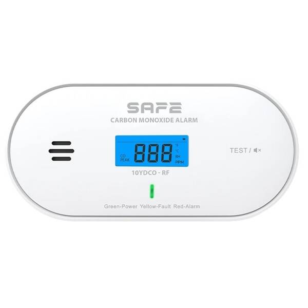 Detektor oxidu uhoľnatého Safe 10YDCO-RF (CO) FireSafe biely


