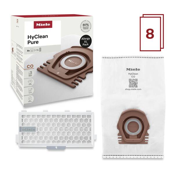 Vrecká pre vysávače Miele CO Allergy XL HyClean Pure (8 ks) 

