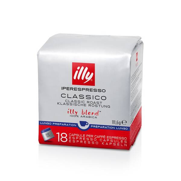 Kapsuly pre espressá Illy LUNGO (18 ks) 

