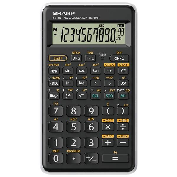 Kalkulačka Sharp EL501TWH čierna/biela

