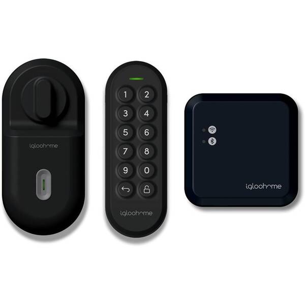 Zámok Igloohome Retrofit Lock + Keypad + Wi-Fi Bridge čierny

