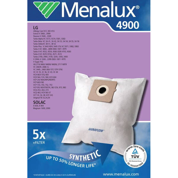 Vrecká pre vysávače Menalux 4900 (5 ks) 

