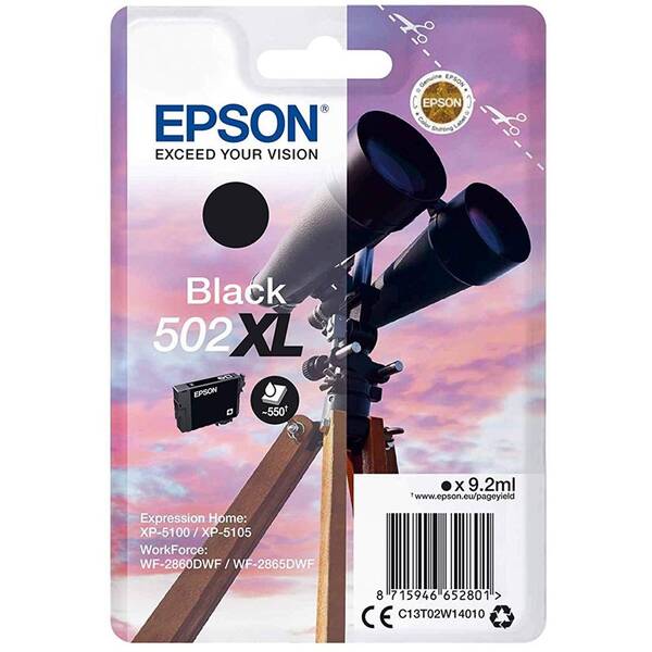 Cartridge Epson 502XL, 550 strán čierna

