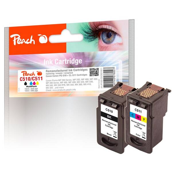 Cartridge Peach Canon PG-510/CL-511, MultiPack, 420/385 strán - CMYK 

