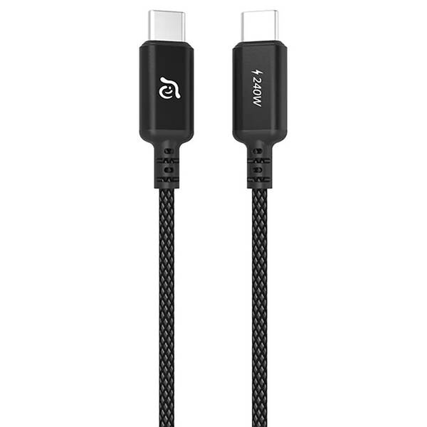 Kábel ADAM Elements CASA P200 USB-C/USB-C 240W, 2 m čierny

