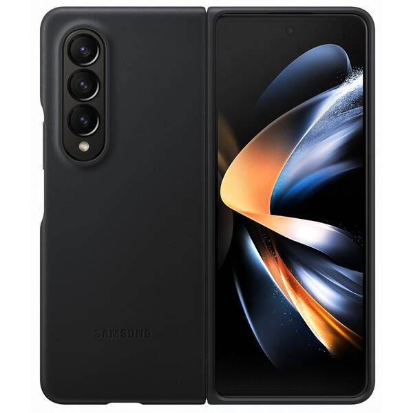 Kryt na mobil Samsung Galaxy Z Fold4 Leather čierny

