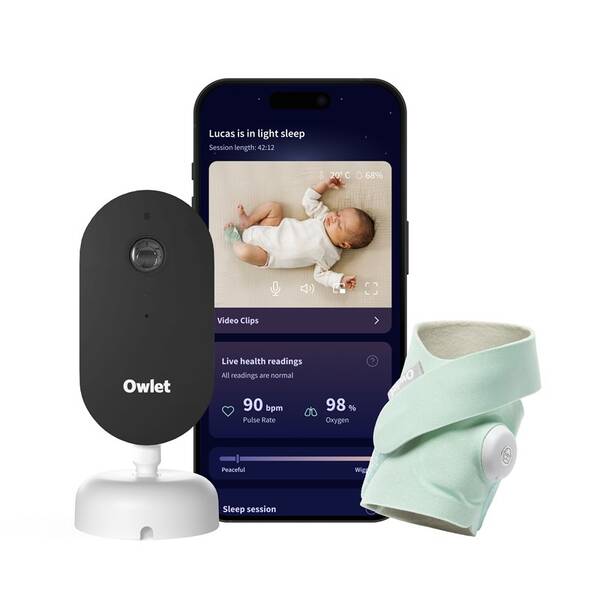 Súprava kamery a inteligentné ponožky Owlet Dream Duo - Mint zelená

