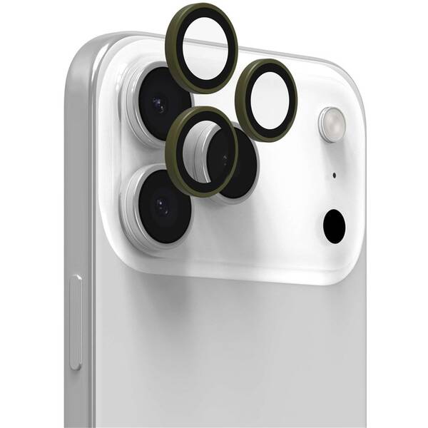 Ochranné sklo šošovky fotoaparátu ZAGG InvisibleShield Premium GL (CameraRings) na Apple iPhone 17 Pro/17 Pro Max/16 Pro/16 Pro Max/15 Pro/15 Pro Max zelené

