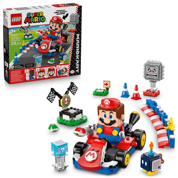Stavebnica LEGO® Super Mario™ 72043 Mario Kart™ – Interaktívny Mario™ a Standard Kart 

