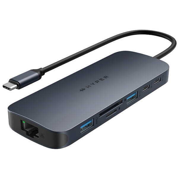 USB Hub HyperDrive EcoSmart Gen.2 Dual HDMI USB-C 11-in-1 140W PD3.1 Pass-thru 

