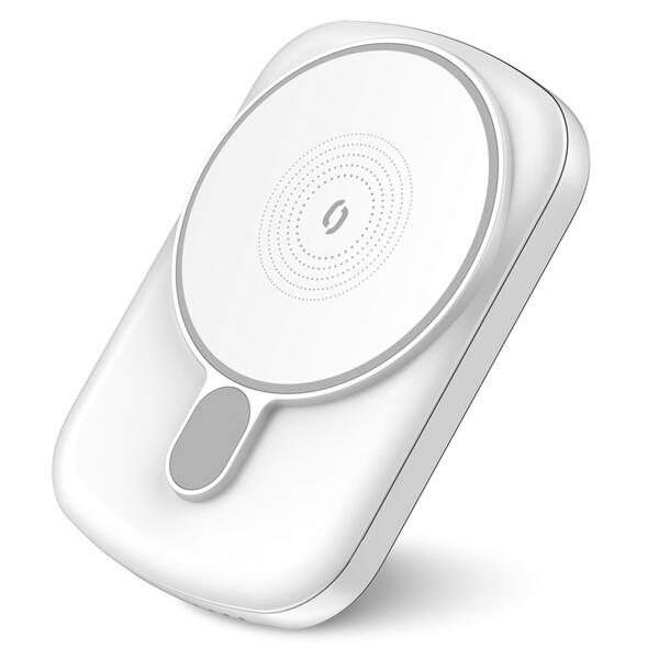 Powerbank Aligator Mag-Bank, určené pre Magsafe, 5000mAh biela

