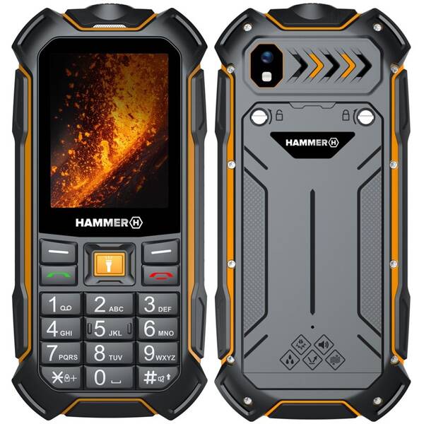 Mobilný telefón myPhone Hammer Boost 2 LTE čierny/oranžový

