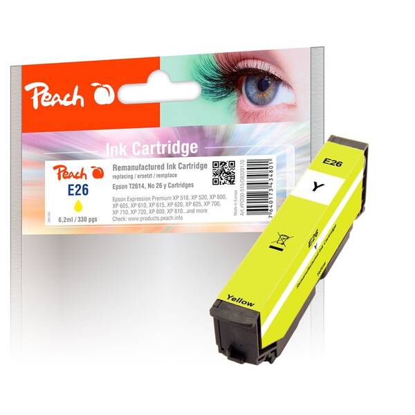 Cartridge Peach Epson 26, T2614, 330 strán žltá

