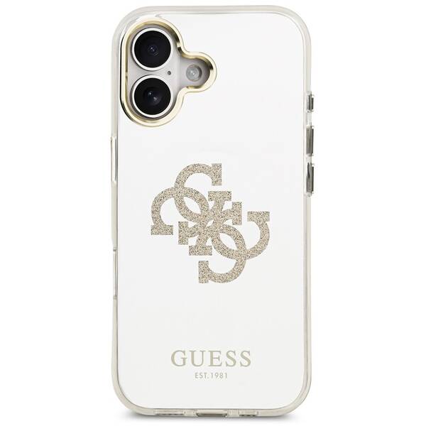 Kryt na mobil Guess PC/TPU Mirror 4G Glitter Logo MagSafe na Apple iPhone 17 zlatý

