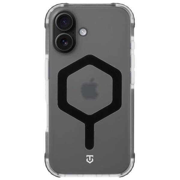 Kryt na mobil Tactical MagForce Hexagon na Apple iPhone 16 čierny/priehľadný

