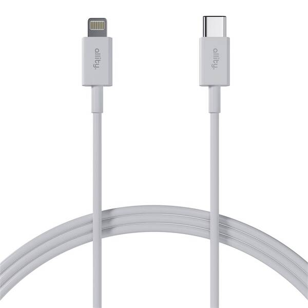 Kábel Allity AUC-03, 27W, USB-C/Lightning, 1m biely

