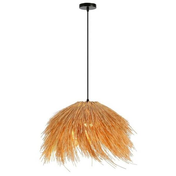 Závesné svietidlo IMMAX BOHO NATURALEZA, D55cm, E27, prírodný ratan čierne/hnedé


