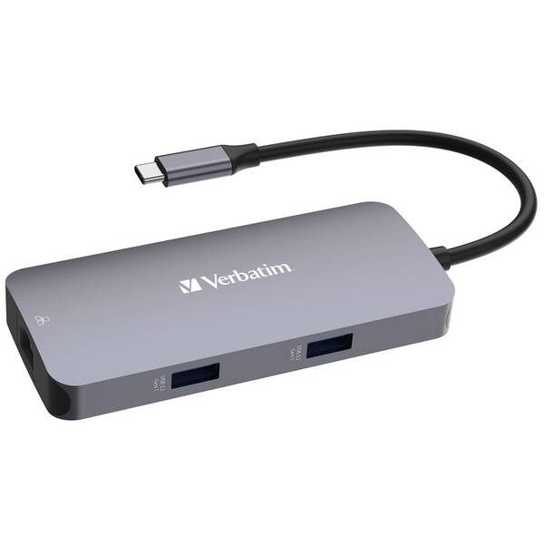 USB Hub Verbatim USB-C Pro Multiport 5 Port strieborný

