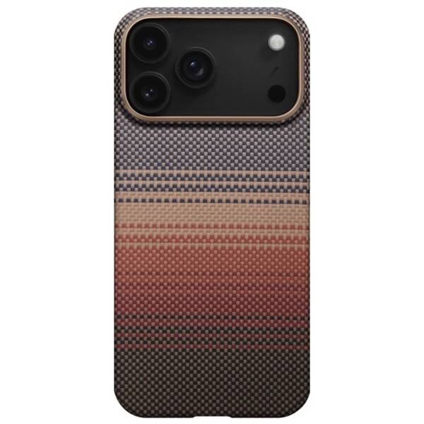 Kryt na mobil Pitaka Ultra-Slim Sunset na Apple iPhone 17 Pro hnedý/oranžový

