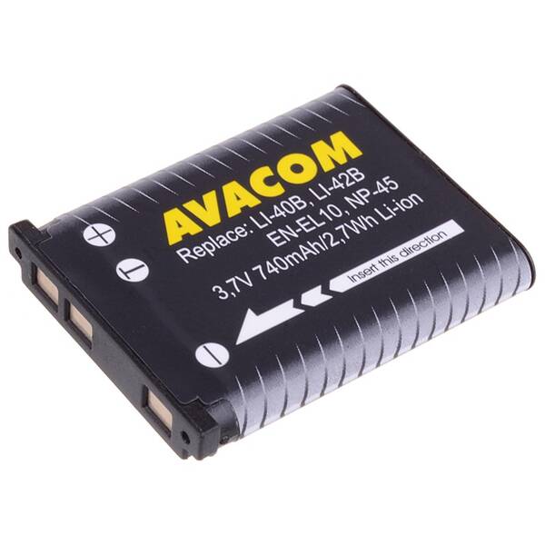 Batéria Avacom Olympus Li-40B/Li-42B/Fujifilm NP-45/Nikon EN-EL10 Li-ion 3,7V 740mAh 

