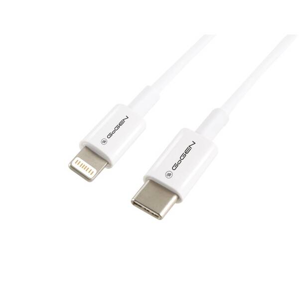 Kábel GoGEN USB-C / Lightning, 1m biely

