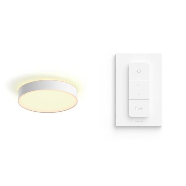 LED stropné svietidlo Philips Enrave M - biele + Ovládač Philips Hue Dimmer Switch V2 

