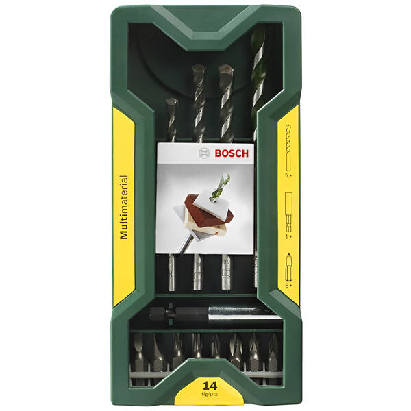 Sada vrtákov a bitov Bosch Multimaterial Mini X-Line Set (14 ks) 

